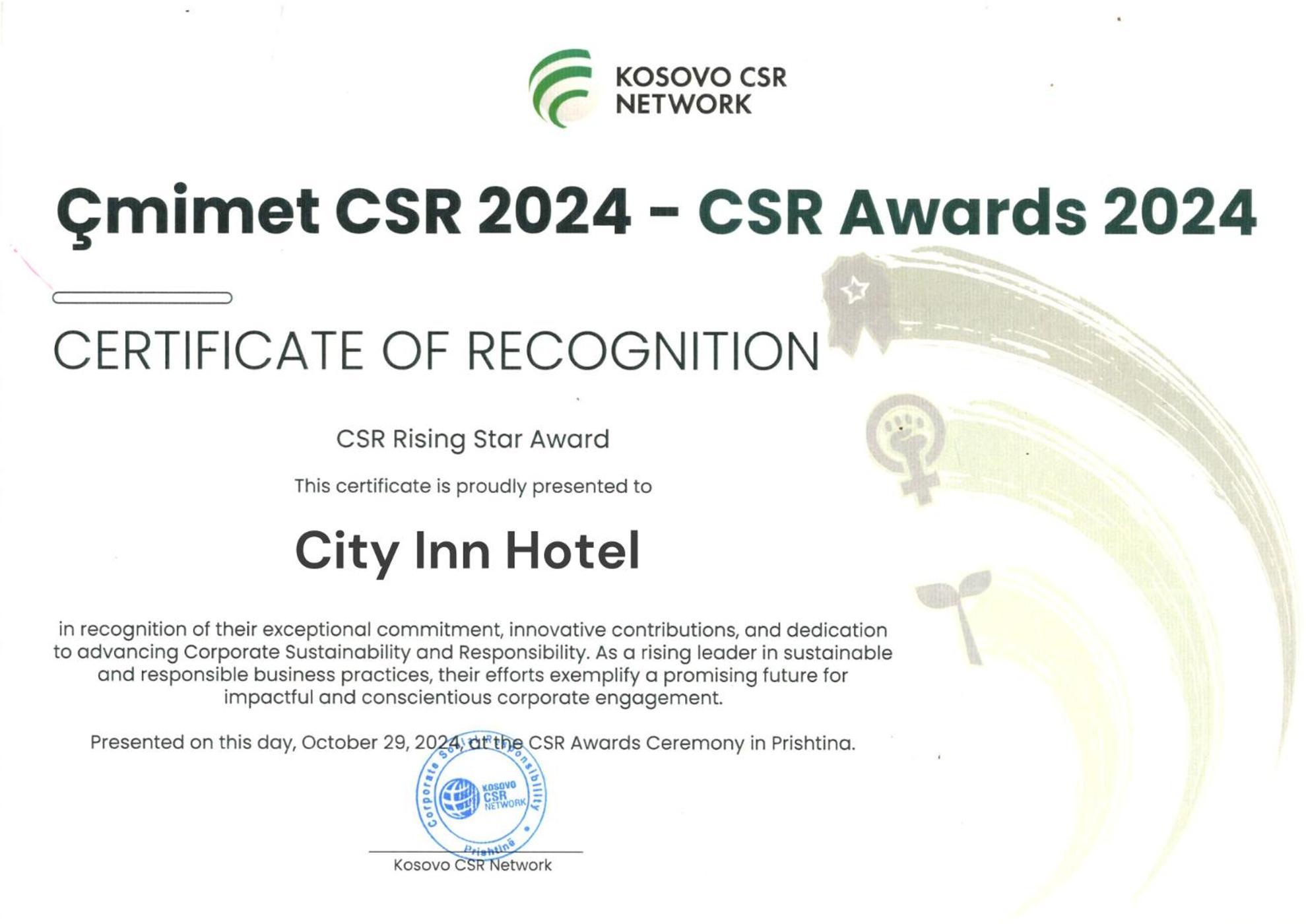 City Inn Pristina Kültér fotó